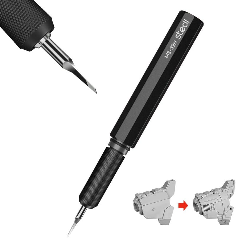 Stedi Model Scriber,Tungsten steel Blades 0.2 mm,for Modeling Hobby,RG Scale Model,Gundam Model Kit,for Scribing line, Engraved,Panel line,Resin,Black, MS-39h-34 - Image 1